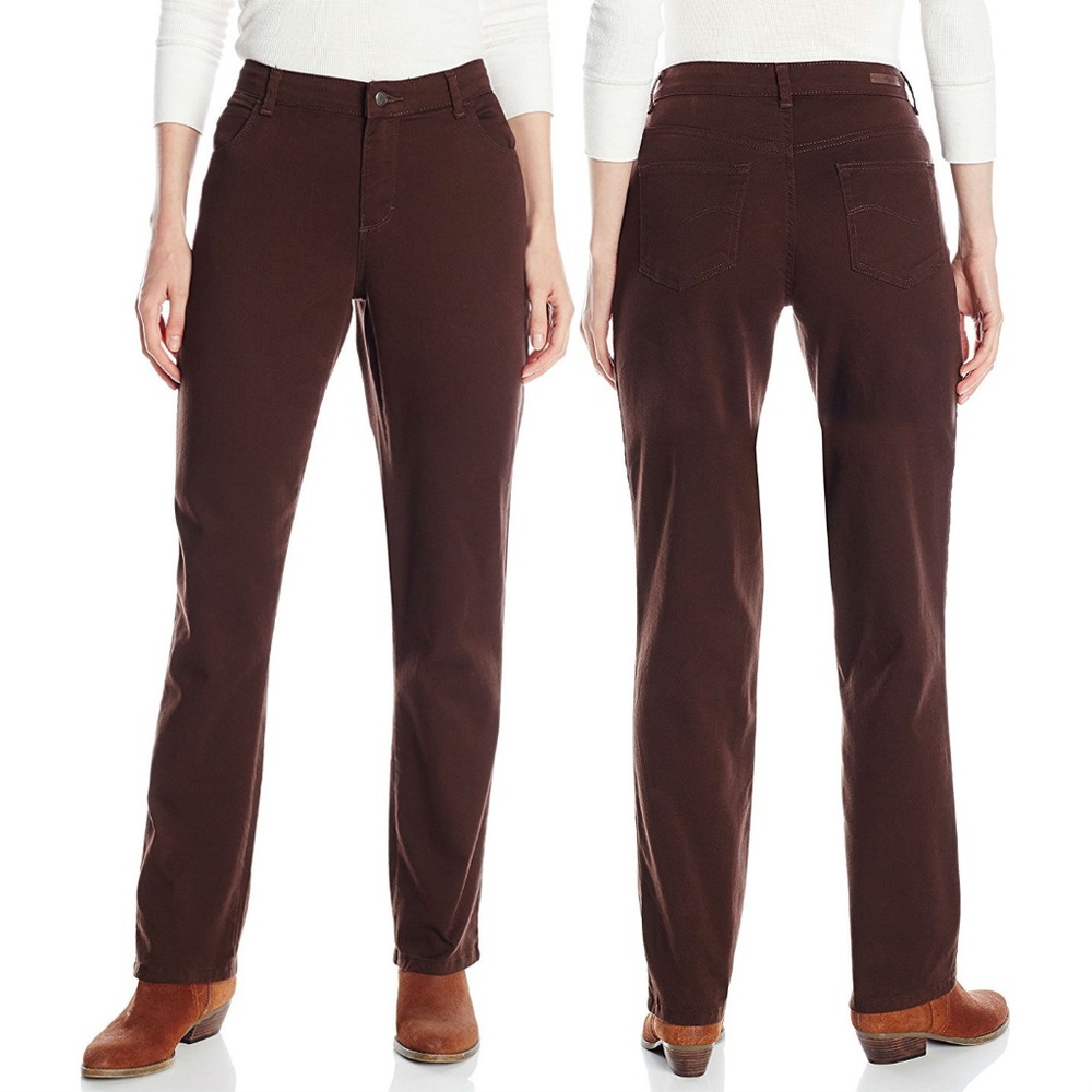 New! Lee Relaxed Fit Straight Fit Chocolate Denim Jeans 14P
